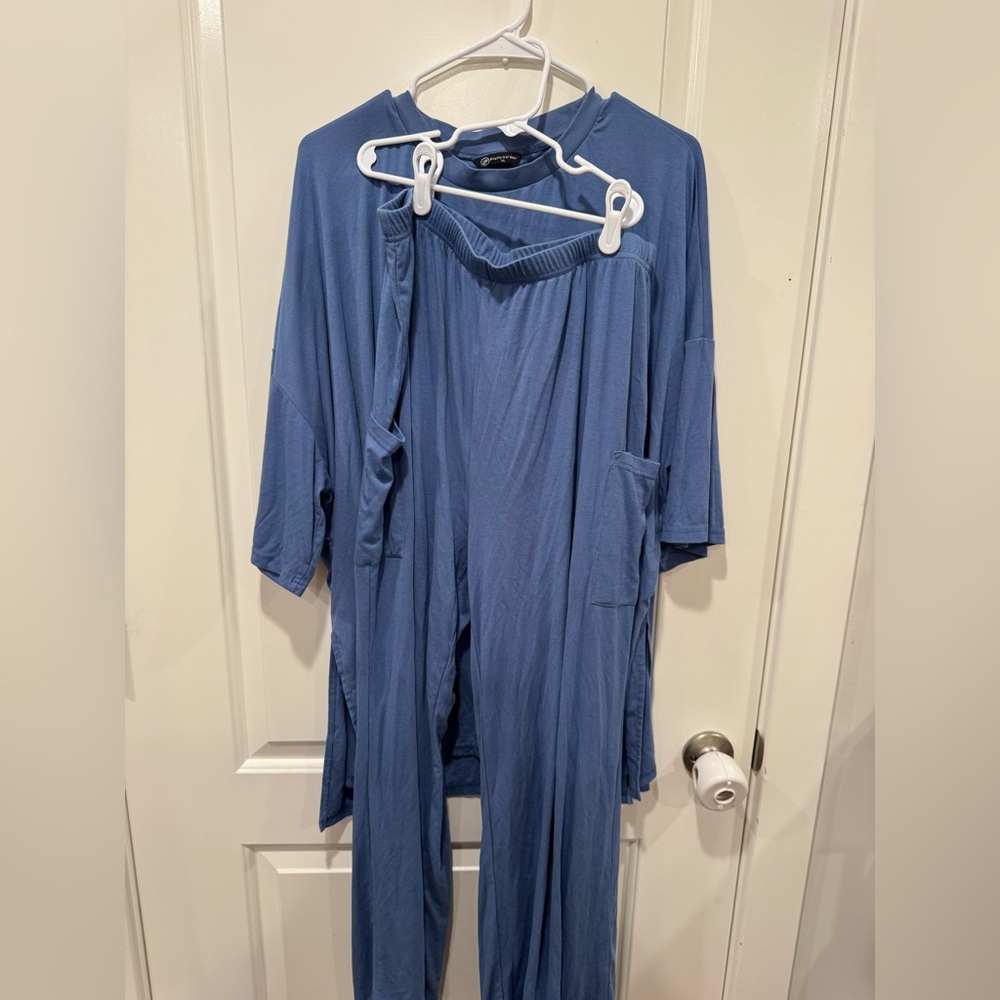 Women’s Blue Sleep Set - Relaxed Pajama Top & Pants
